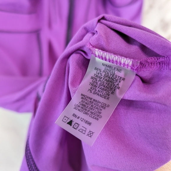 Title Nine Dress Women 10 Medium Purple Tank Trouble Bra Nimblene Racerback - Picture 8 of 12